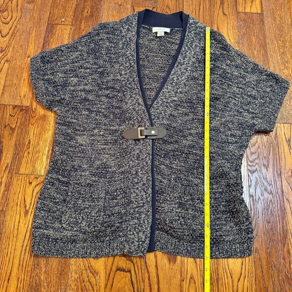 cj banks Sweater Vest Womens 1X Cardigan Layering Trendy Faux Leather Latch - Picture 7 of 12